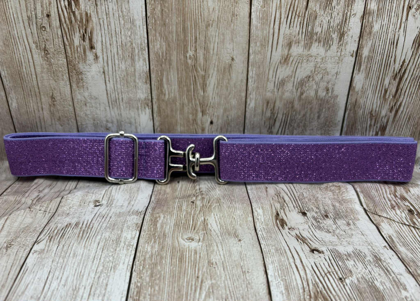 1" Equestrian Surcingle Belt - Light Lavender Purple Sparkle