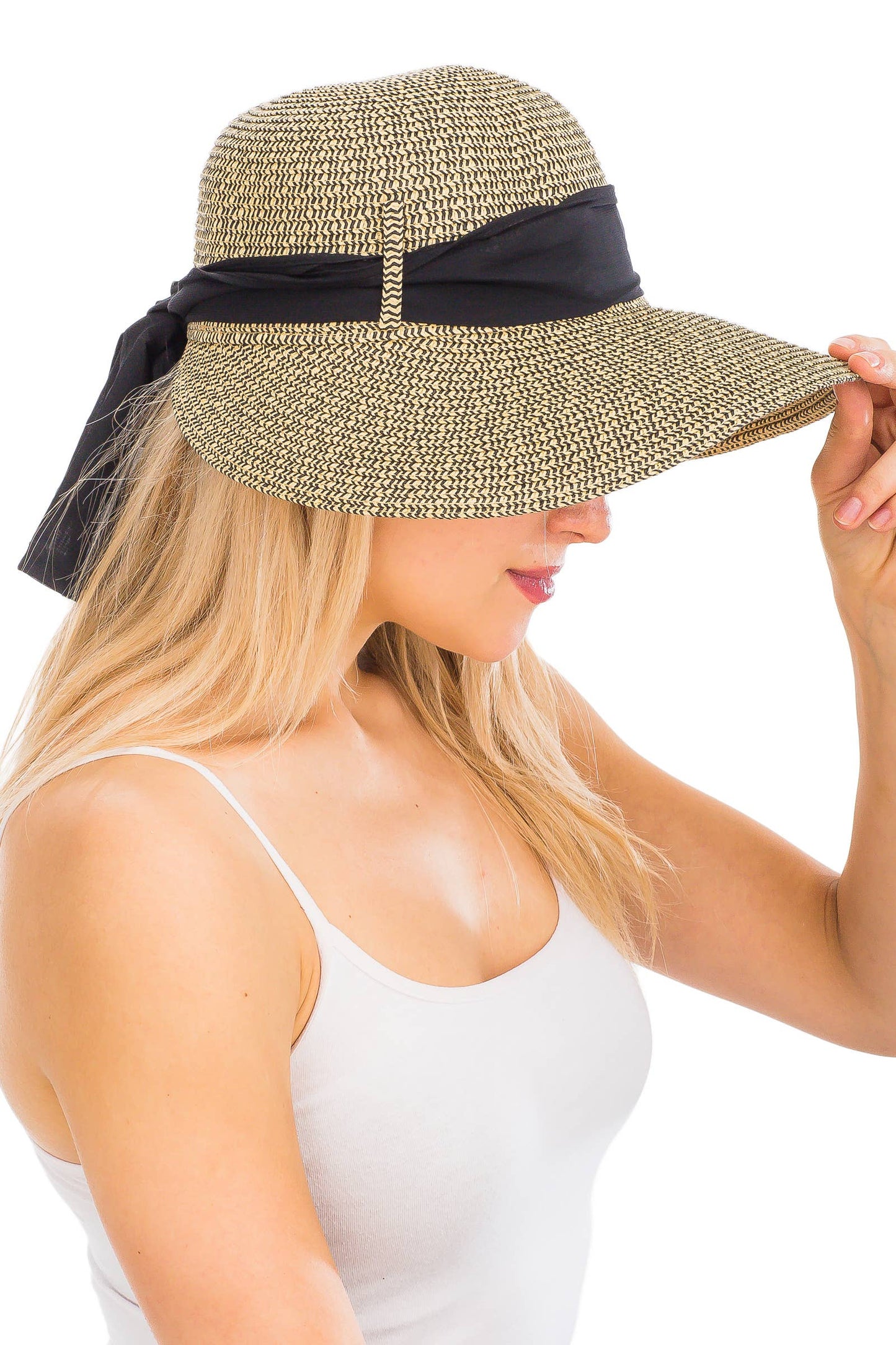 Straw Satin Ribbon Sun Hat