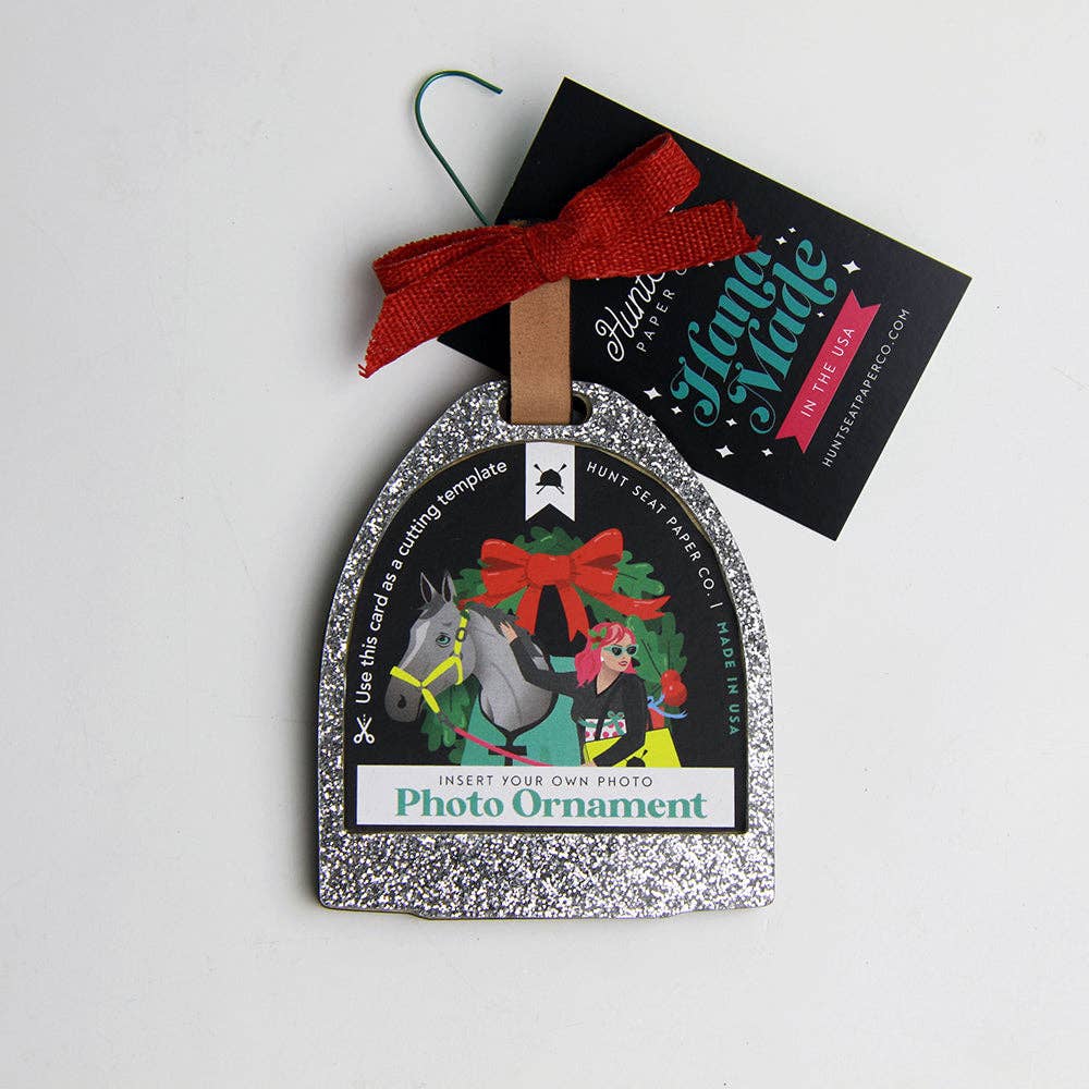 Stirrup Iron Photo Ornament for Equestrian Holiday