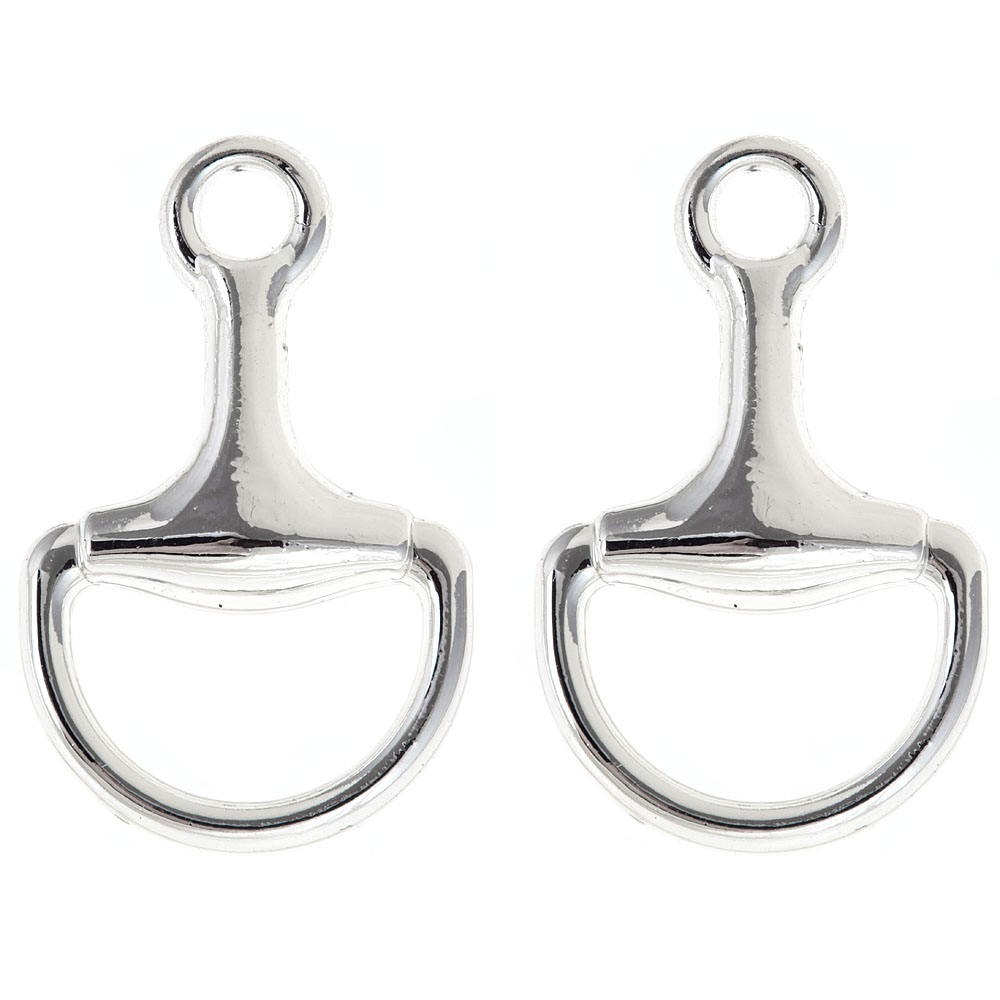 Classic Silver Snaffle Bit Stud Earrings