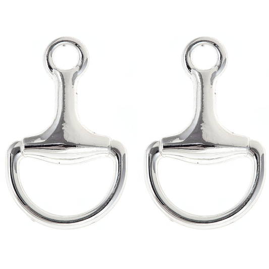 Classic Silver Snaffle Bit Stud Earrings