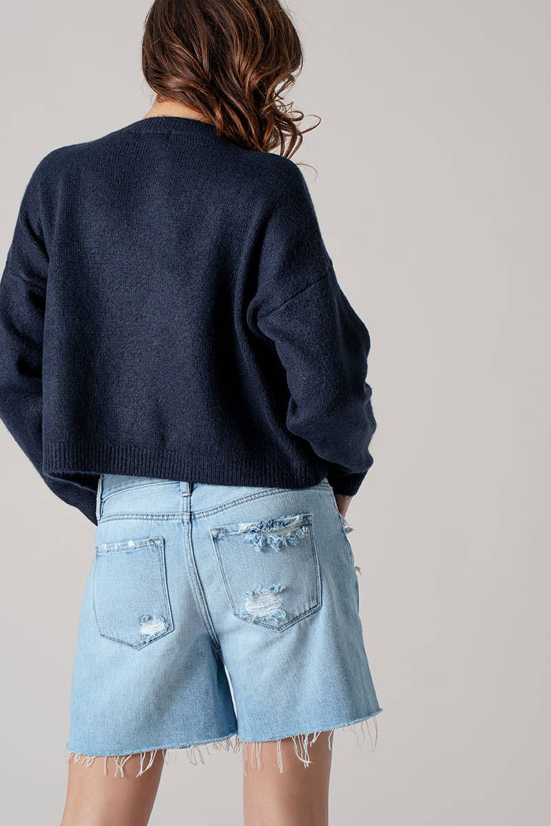 Horse Head Crew Neck Cardigan