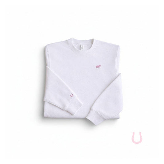 "Pretty in Pink" Pony Graphic Sweatshirt - Plush Comfort