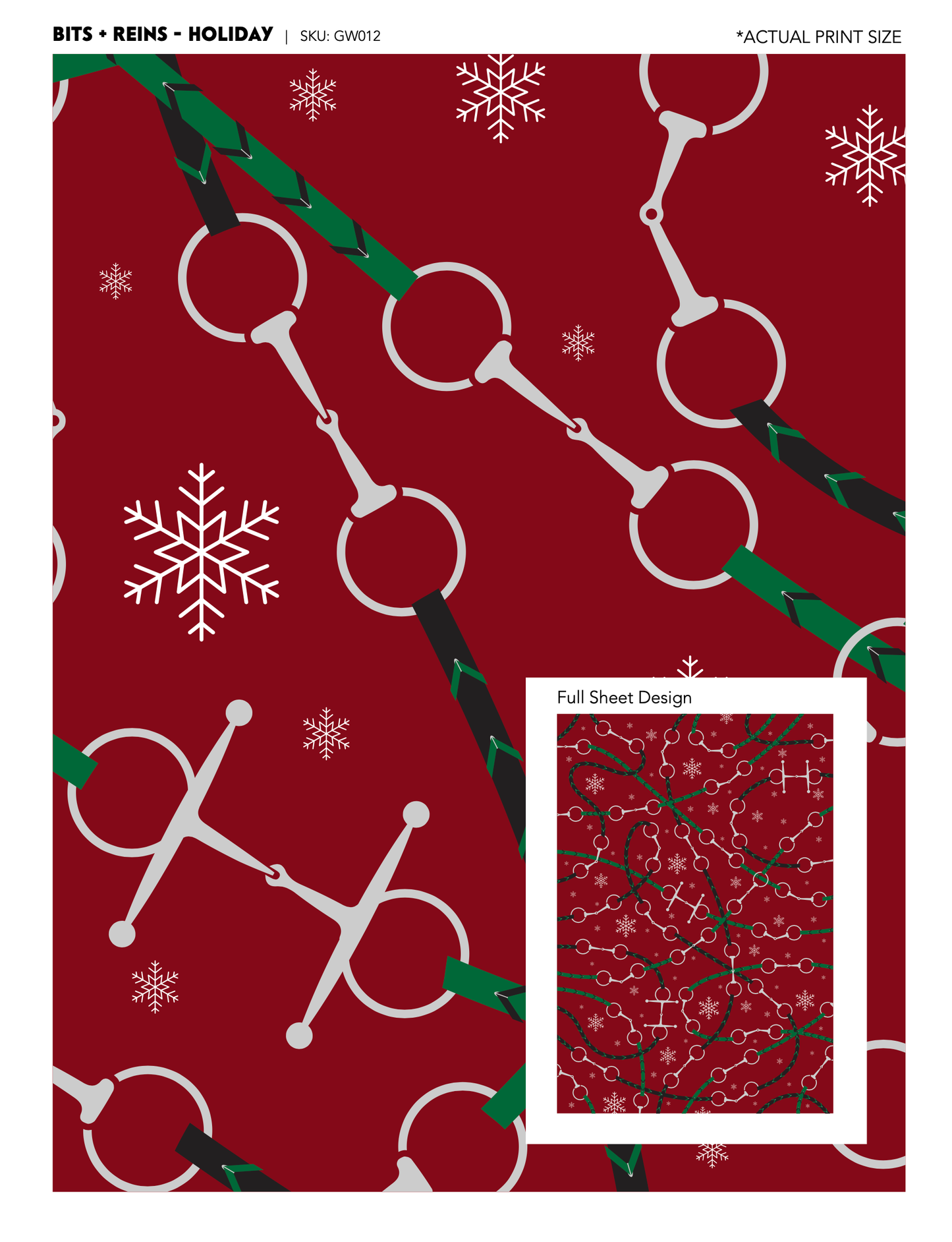 Bits + Reins Wrapping Paper