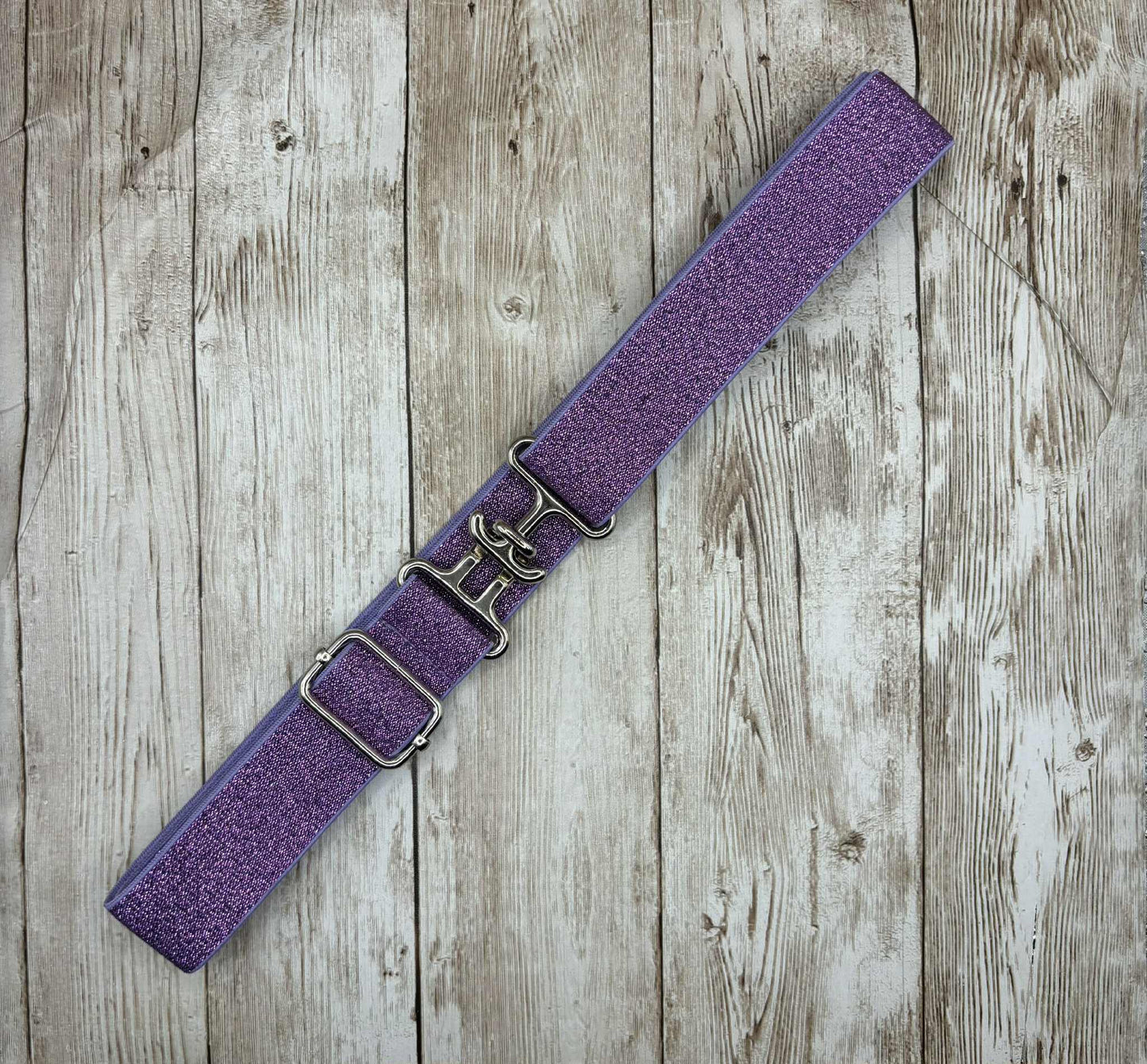 1" Equestrian Surcingle Belt - Light Lavender Purple Sparkle
