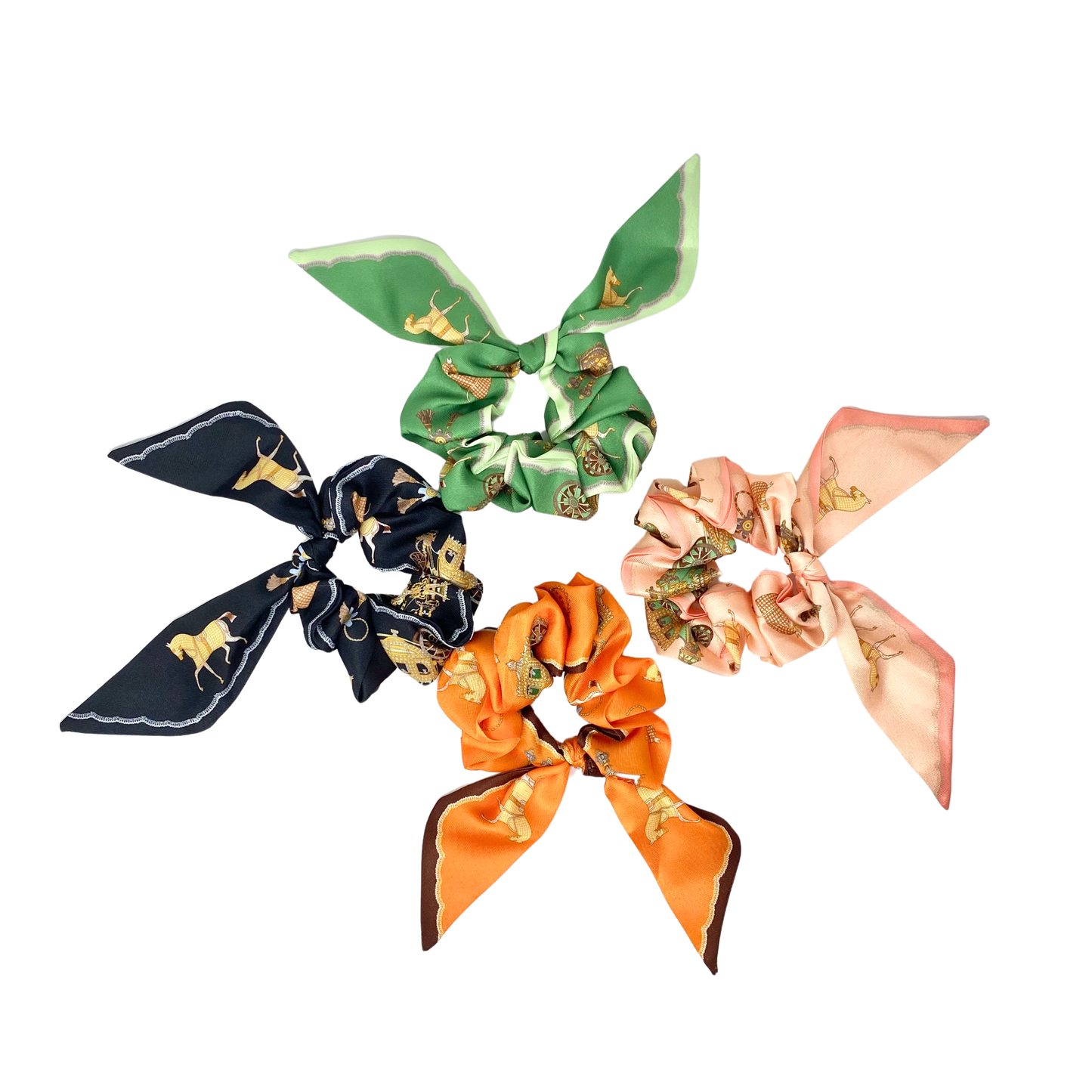 Crown & Horse Bit Equestrian Scrunchie