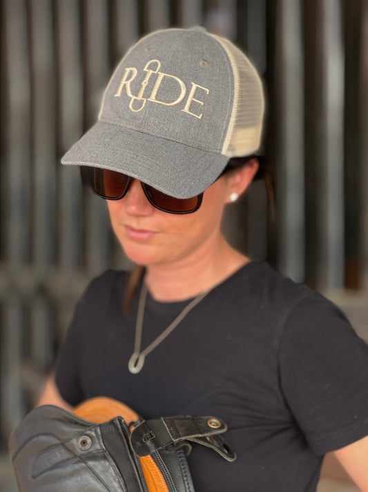 RiDE Equestrian Snaffle Bit Cap - Cream Grey
