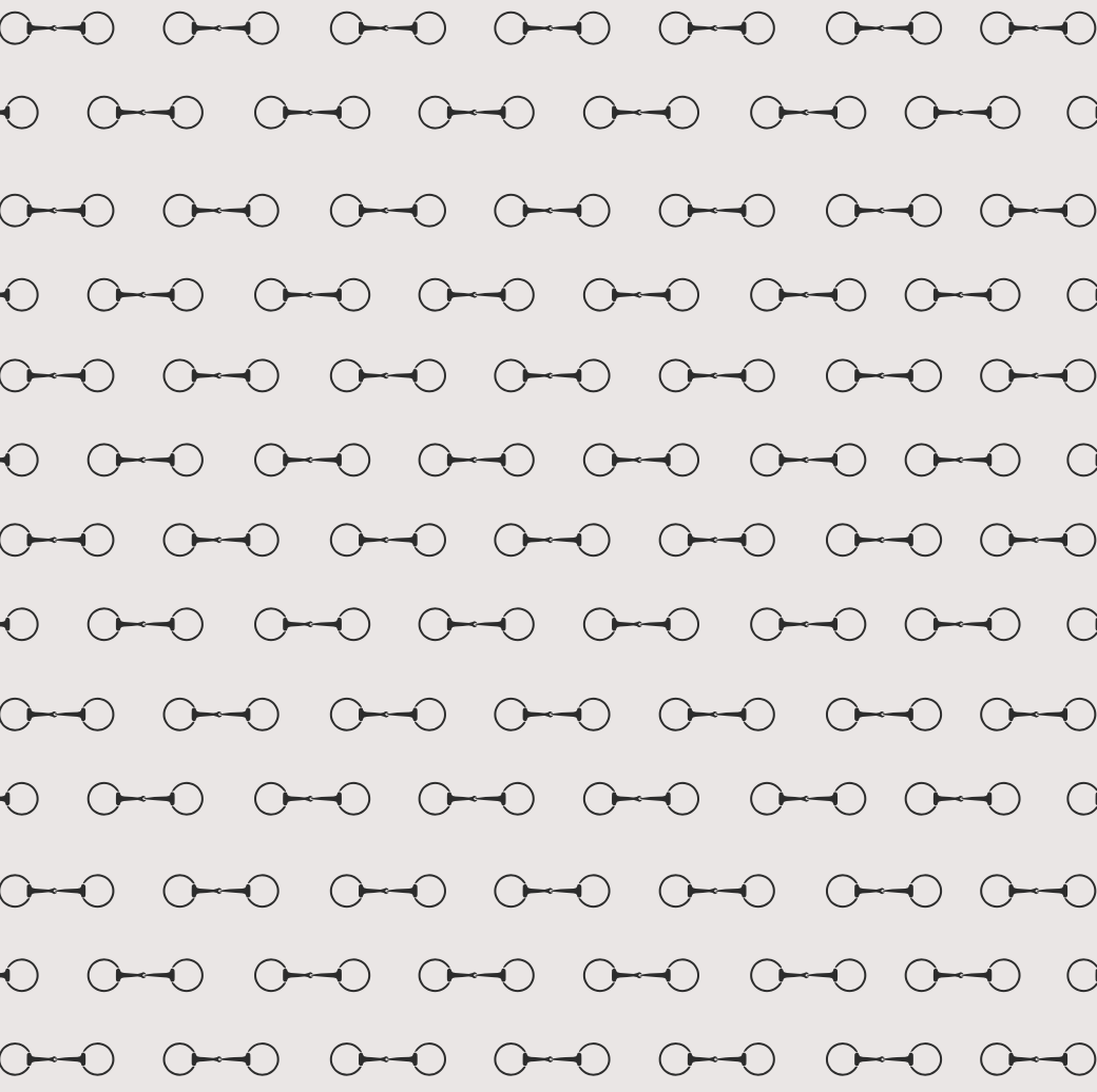 Pattern of black dressage bits on a white background