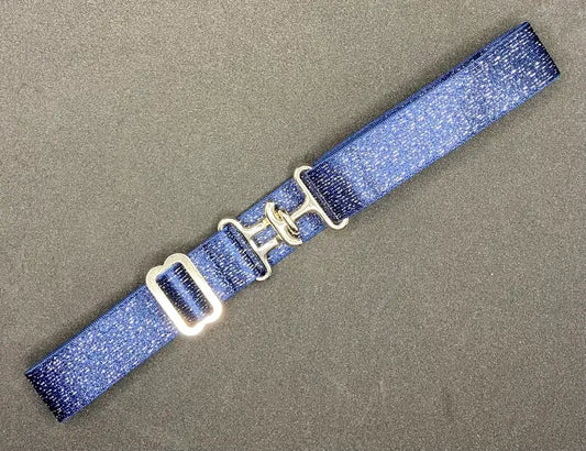 1" Equestrian Surcingle Belt - Navy Sparkle