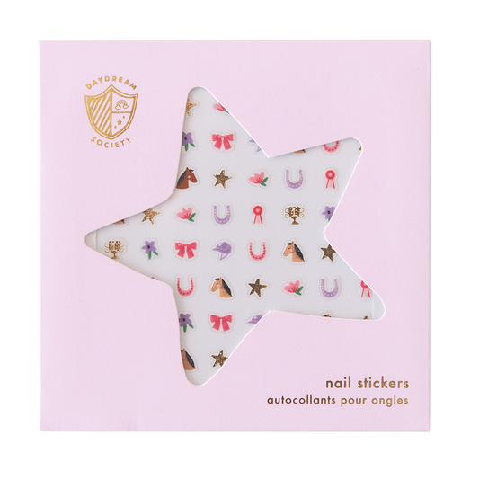 Star-shaped nail stickers with various pony designs 