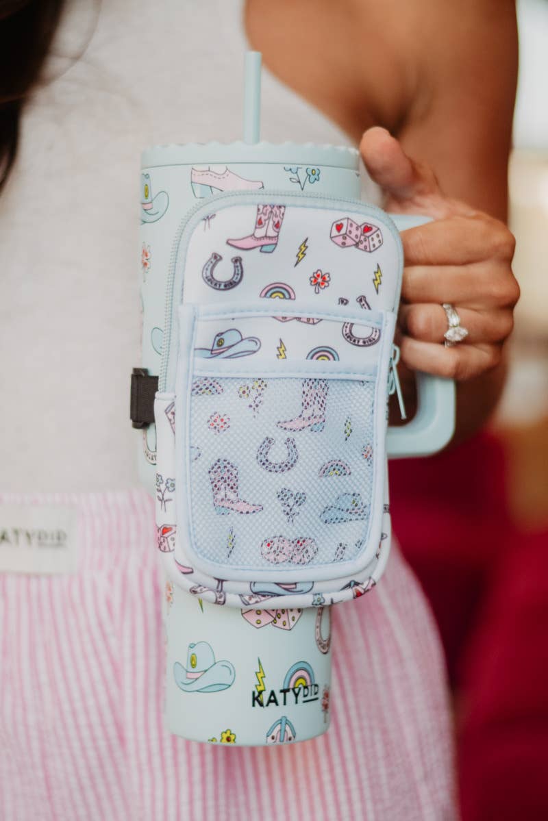Lucky Girl Tumbler Pouch | Equestrian Hands-Free Drinkware Accessory